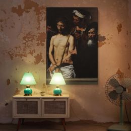 Ecce Homo - Christ Mocked Painting by Caravaggio in Chiaroscuro 