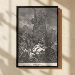 Eleazar Battles the Elephant - Gustave Dore Chaos in Warfare Scene 