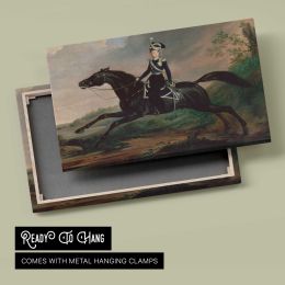 Equestrian Portrait of Grand Prince Alexander Nikolayevich by Franz Kruger Canvas Wall Art Print