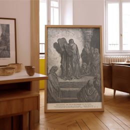 Ezra Reads the Law - Gustave Dore Ancient Scroll Reading Scene 