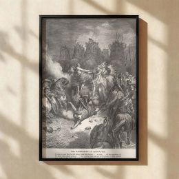 Fall of Antiochus - Gustave Dore Battlefield Chaos with Chariots and Horses 