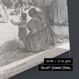 Feeds the Multitude - Five Loaves Miracle Scene by Gustave Dore 