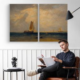 Fishing Upon the Blythe-sand, Tide Setting in by Joseph Mallord William Turner Canvas Wall Art Print