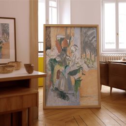 Floral Veranda - Henri Matisse Blue, Orange, and White Lily Scene 