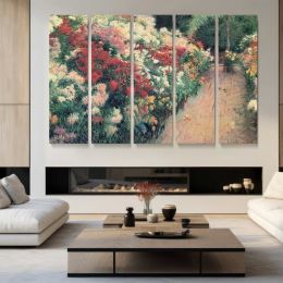 Flower Garden Path Canvas Wall Art Print