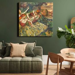 Four Dancers (ca. 1899) painting in high resolution by EDGAR DEGAS Square Canvas Wall Art