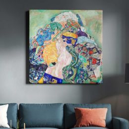 Gustav Klimt Baby (Cradle) (ca. 1917–1918) Square Canvas Wall Art