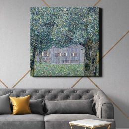 Gustav Klimt Farmhouse in Upper Austria (1911-1912) Square Canvas Wall Art