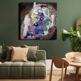 Gustav Klimt The Virgin (1913) Square Canvas Wall Art