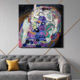 Gustav Klimt The Virgin (1913) Square Canvas Wall Art