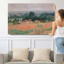 Haystack at Giverny by Claude Monet Canvas Wall Art Print