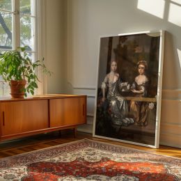 Henrietta and Mary Hyde by Willem Wissing - Nature Setting with Soft Draped Fabric 