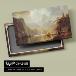 In the Mountains by Albert Bierstadt Canvas Wall Art Print