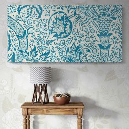 Indian Floral Pattern in Blue and Cream by William Morris Wall Art Print