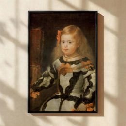 Infanta Maria Marguerita - Velazquez Child in Pale Pink with Dog 