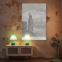 Jacob Watches Laban's Flocks - Gustave Dore with Rachel Approaching 