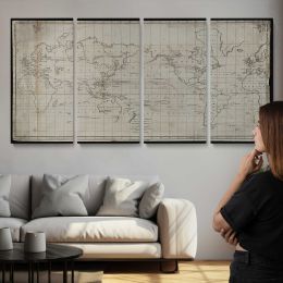 La Perouse Voyages World Map - Antique Engraving Wall Art