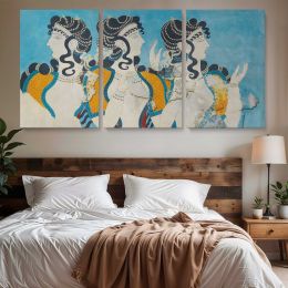 Ladies in Blue Fresco Reproduction by Emile Gillieron Panoramic Wall Art