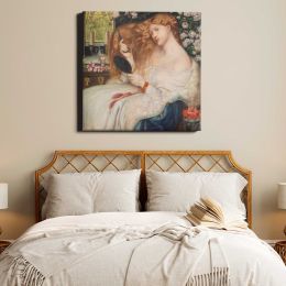 Lady Lilith by Dante Gabriel Rossetti and Henry Treffry Dunn Square Canvas Wall Art
