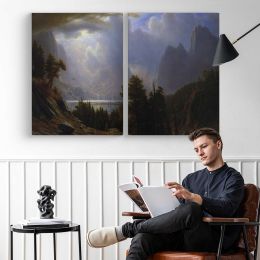 Landscape by Albert Bierstadt Canvas Wall Art Print