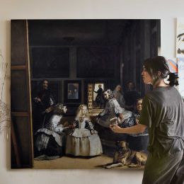 Las Meninas by Diego Velázquez Square Canvas Wall Art