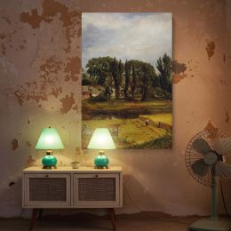 Long Island Homestead by Andrew W. Warren - Autumn Trees and Harvest Fields 