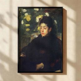 Mademoiselle Malot Seated by Edgar Degas - Yellow Blooms with Shadow Tones 