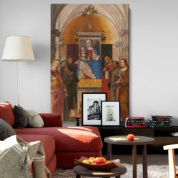 Madonna and Child with Saints - Renaissance Sacred Group By Marcello Fogolino 