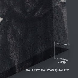 Marilyn in Black Fur Coat - Leaning on Classic Car Glam Canvas Wall Art 