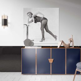 Marilyn Monroe - Bus Stop Photoshoot 1956 Square Canvas Wall Art
