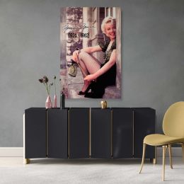 Marilyn Monroe in Lace Blouse - Vintage 1956 Glamour Wall Art Canvas 