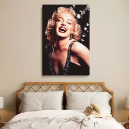 Marilyn Monroe Laughing in Sequin Dress - Vintage Hollywood Glam Canvas 