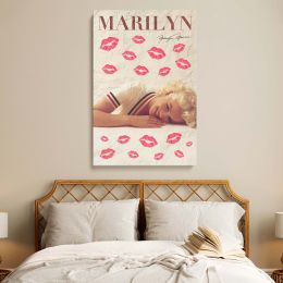 Marilyn Monroe Lipstick Kiss - Retro Pop Culture Portrait Canvas 