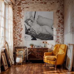 Marilyn Monroe - Photoshoot for Tempo Magazine 1952 Square Canvas Wall Art