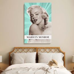 Marilyn Monroe Pop Art with Fur and Pearls - Retro Hollywood Canvas 