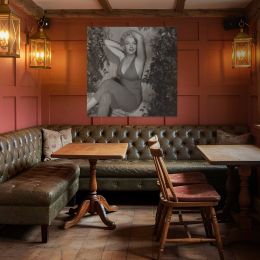 Marilyn Monroe - Ted Baron Photoshoots in Palm Springs 1954 Square Canvas Wall Art