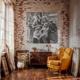 Marilyn Monroe - The Misfits Photoshoot 1961 Square Canvas Wall Art