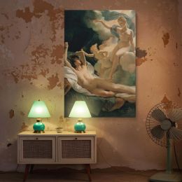 Morpheus and Iris - Pierre-Narcisse Guerin Dreamlike Nude Myth in Pale Light 