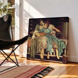 Mother and Child by Frederic Leighton Square Canvas Wall Art