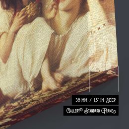 Mother and Child Resting by Frederic Leighton Canvas Wall Art Print