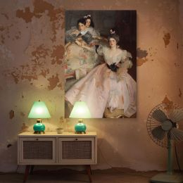 Mrs Carl Meyer by John Singer Sargent - Satin Blush Dress with Decorative Sofa 