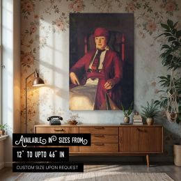 Mrs. Chester Dale by George Bellows - Deep Red Coat with Direct Expression 