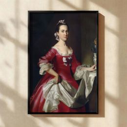 Mrs George Watson by John Singleton Copley - Pink Satin Gown with Flowing Drapery 