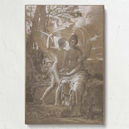 Muse Erato Writing Verses - Angel and Poet Allegory By Charles Meynier 