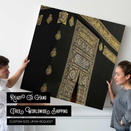 Ornate Door of the Kaaba Square Canvas Wall Art