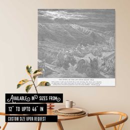 OT-039 The Giving of the Law on Mount Sinai Square Canvas Wall Art