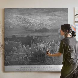 OT-155 The Army Appears in the Heavens Square Canvas Wall Art