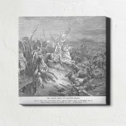 OT-159 The Angel Is Sent to Deliver Israel Square Canvas Wall Art