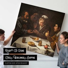 Peasants at Lunch by Diego Velázquez Square Canvas Wall Art