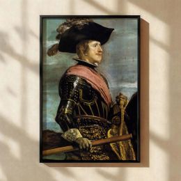 Philip IV Equestrian - Velazquez Portrait with Hat and Ceremonial Pink Sash 